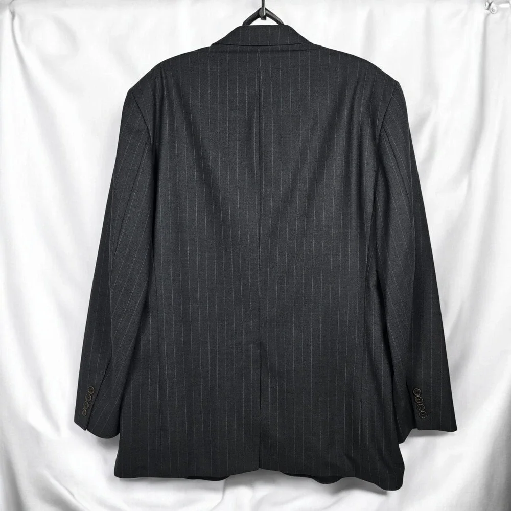 Brooks Brothers‎ Blazer Suit Jacket 346 Mens 44 LG Pinstripe Wool Blend Stretch